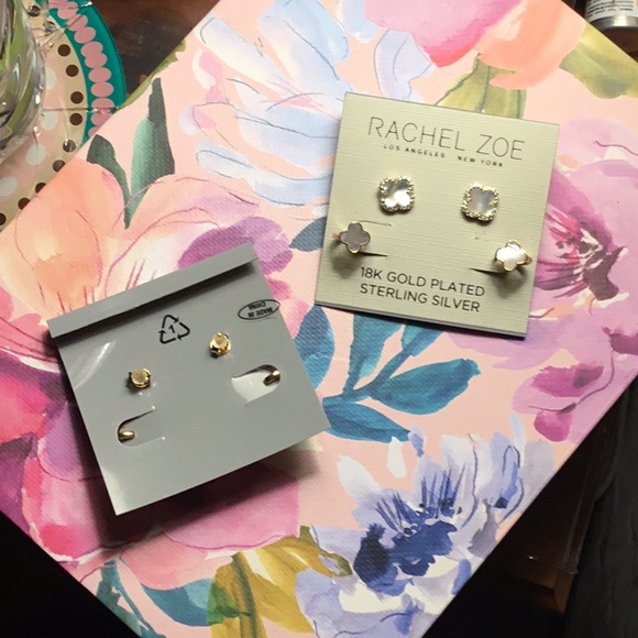 Rache Zoe | Clover Earring 18K Gold Plated Sterling Silver - Picture 2 of 3